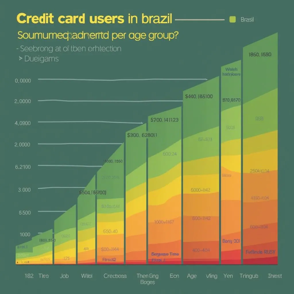 Gráfico mostrando distribuição de usuários de cartão por idade